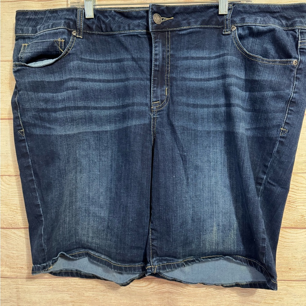 Dark Blue Denim Shorts
